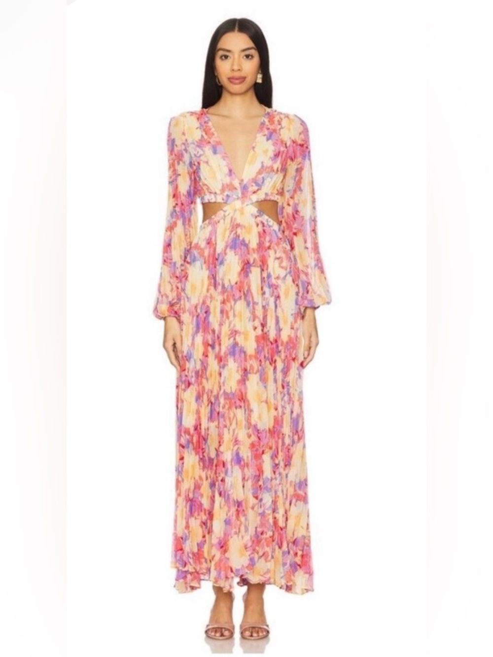 Worn Once - Astr Floral Cutout Maxi Dress